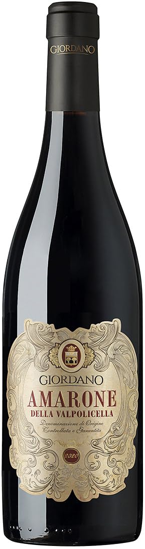 Giordano Vini Amarone Valpolicella DOCG 750 ml per uomini di gusto raffinati in occasioni speciali: amaro e dolce in un 