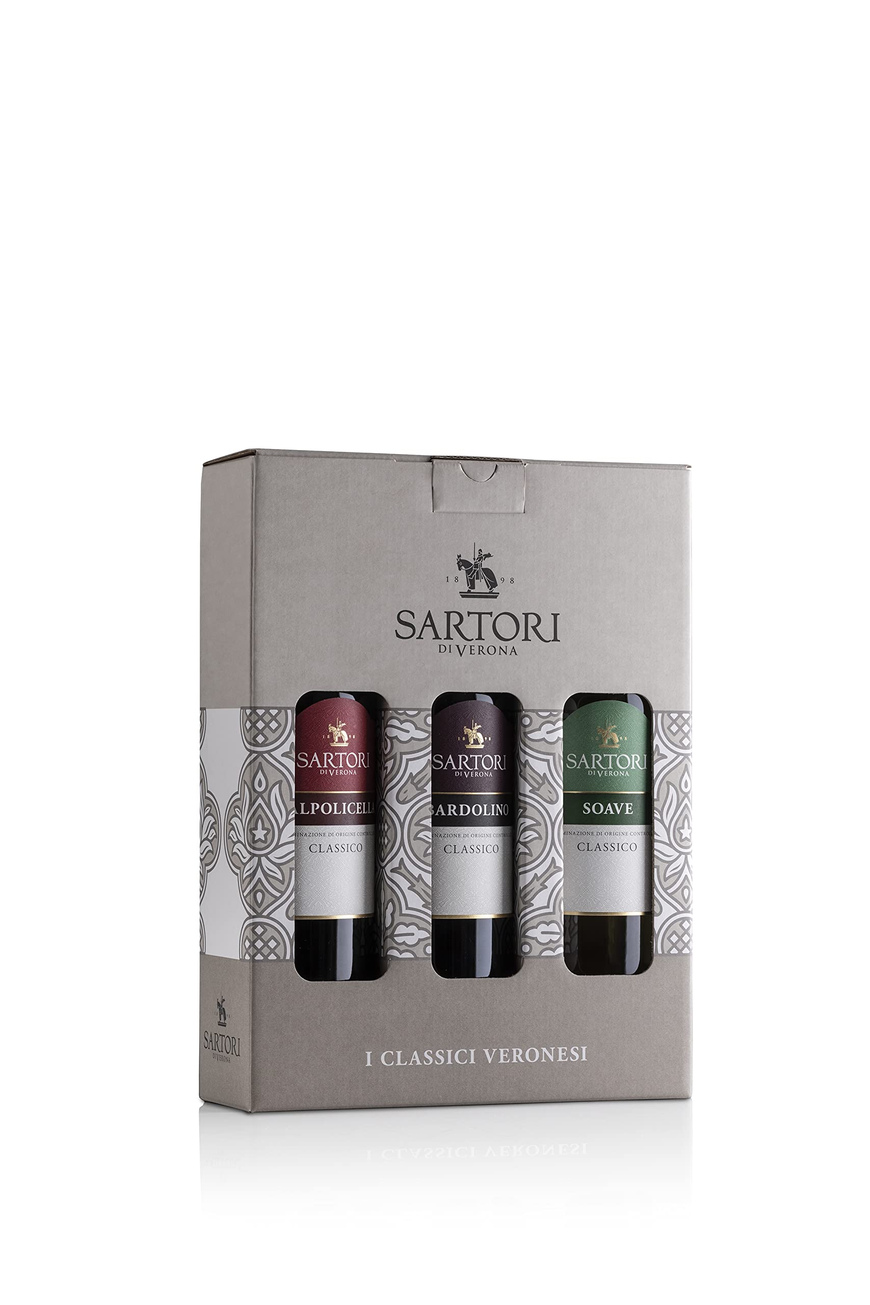 Casa Vinicola Sartori - Valpolicella Classico + Classic Bardolino + Soave Classico, Regalo Ideale per Enofili, 3 Bottigl