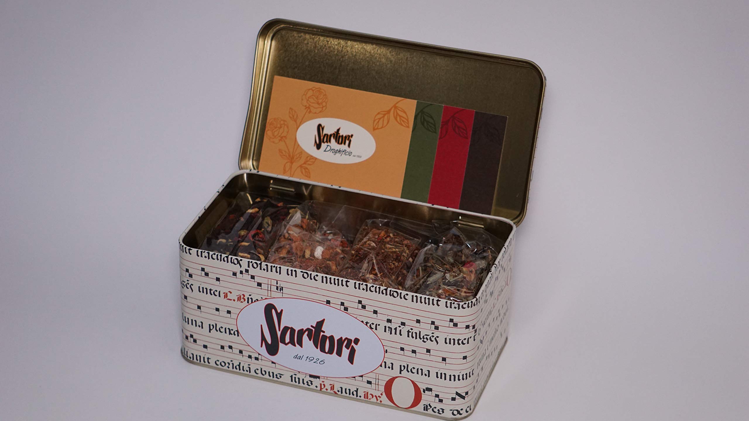 Sartori Tè e Erbe - 4 Aromi Unici in Une Edizione Regalo Elegante - Fragranze 2024